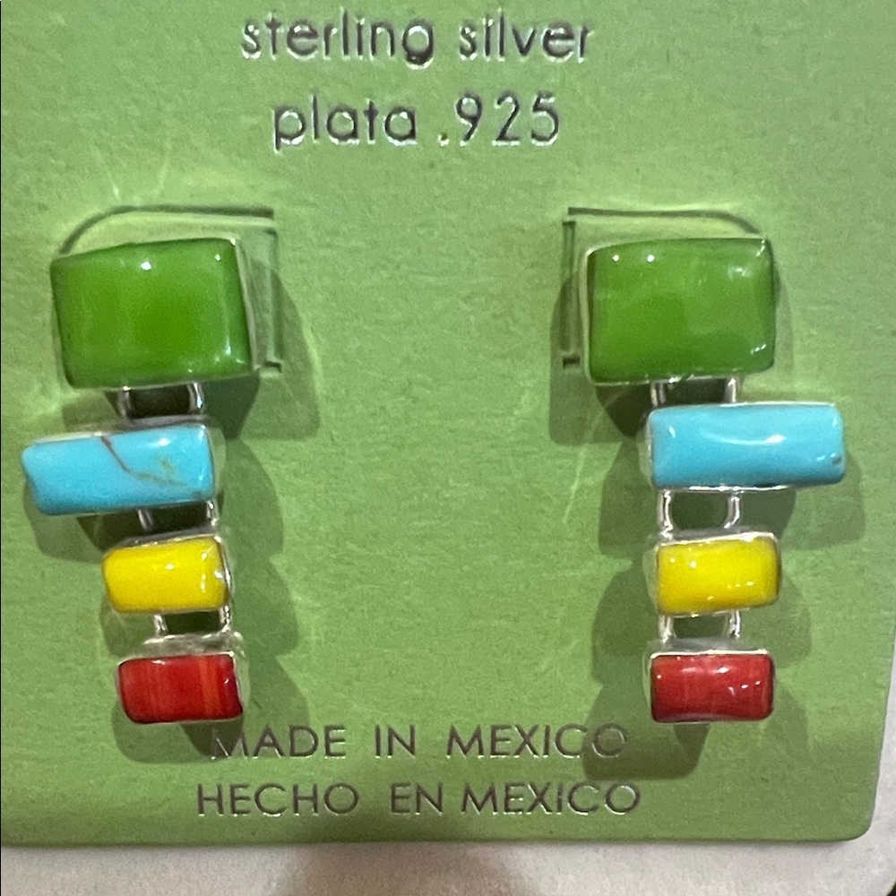 Seed & Sage | Sterling Silver Multicolor Earrings - Picture 4 of 6